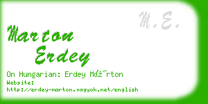 marton erdey business card